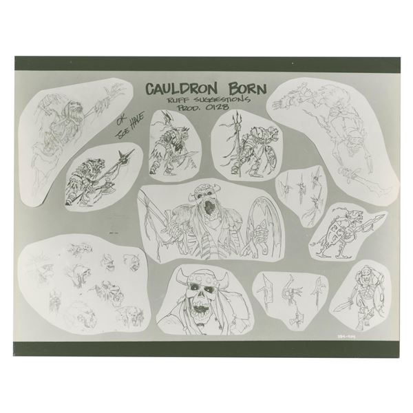 A "Black Cauldron" Cauldron Born Model Sheet.