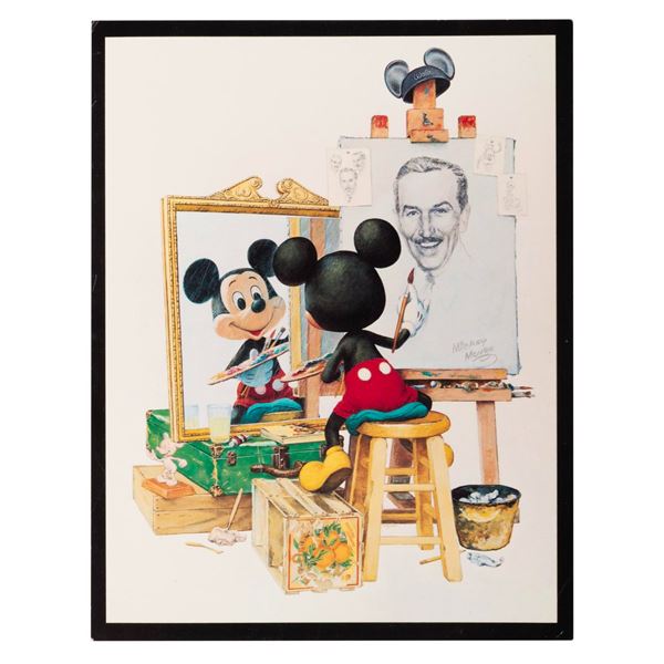 A Charles Boyer "Self Portrait: Mickey Mouse" Postcard.