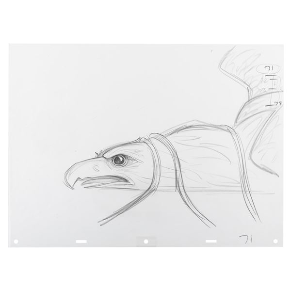 A "Rescuers Down Under" Marahute Production Drawing.