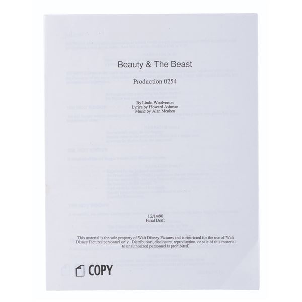 A"Beauty and the Beast" Script.