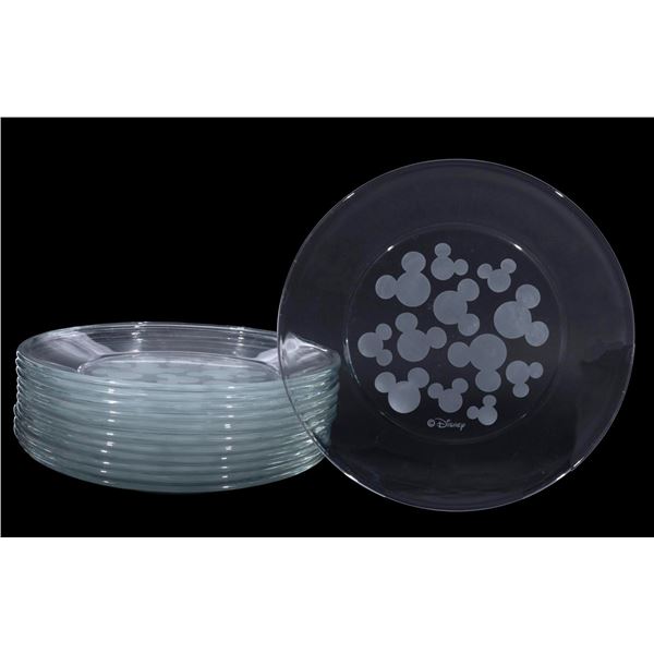 A Set of Mickey Mouse Glass Dessert Plates.