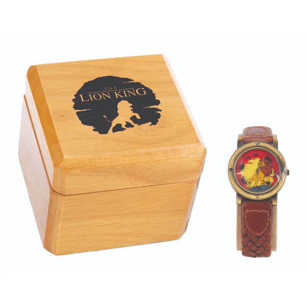 A"The Lion King" Watch in Wooden Box.