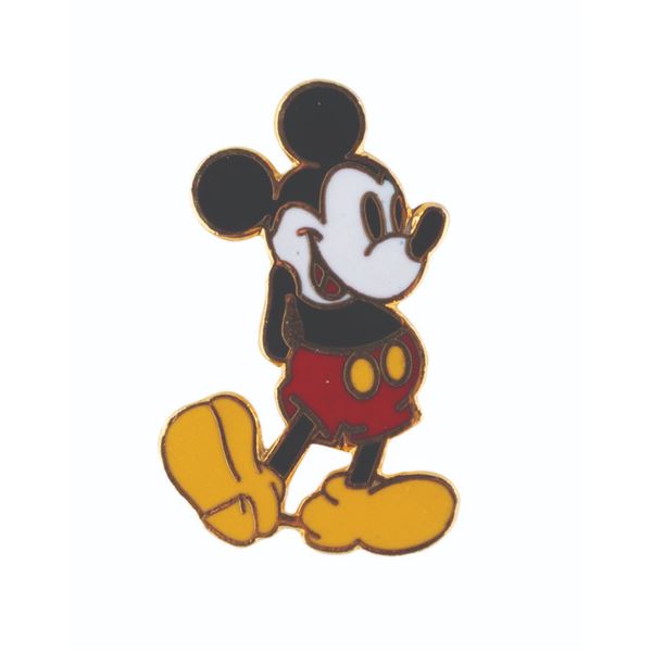 A Mickey Mouse Enamel Pin.