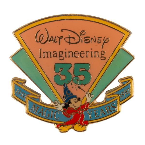 A Walt Disney Imagineering 35th Anniversary Pin.