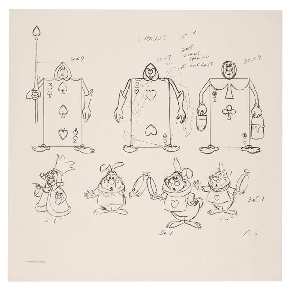An"Alice in Wonderland" Character Model Print.