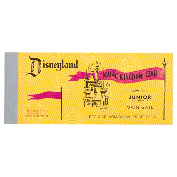 A Complete Disneyland Junior 10 Ticket Book.