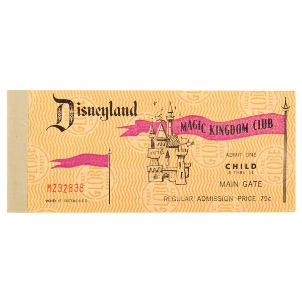 A Complete Disneyland Child 10 Ticket Book.