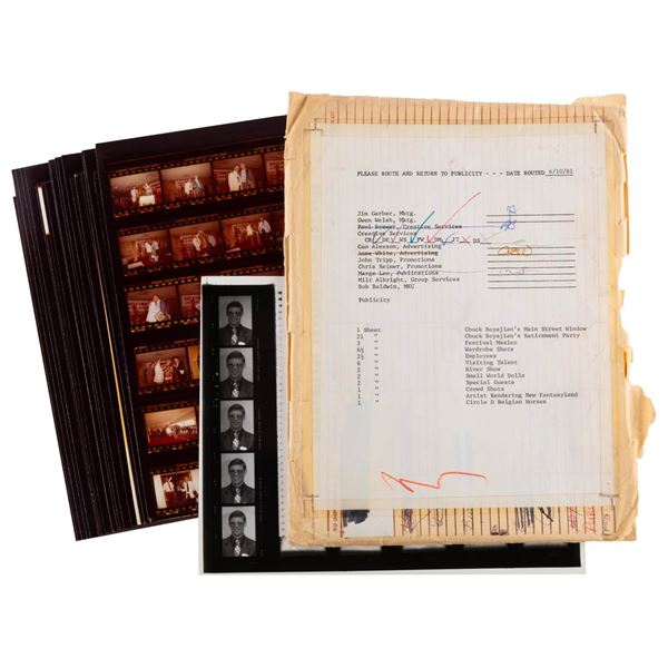 A Set of Chuck Boyajian’s Retirement Party Contact Sheets.