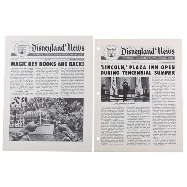 A Pair of Disneyland News Tencennial Issues.