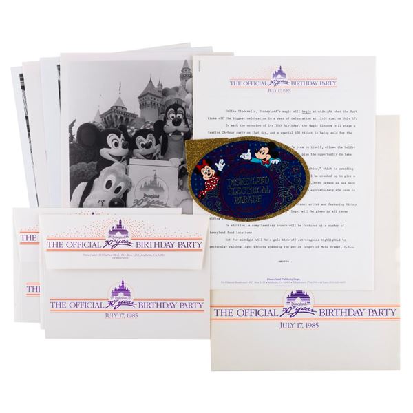 A Disneyland 30th Year Birthday Party Press Kit.