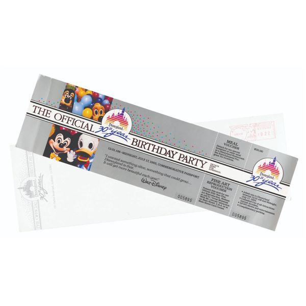 A Disneyland 30th Anniversary Commemorative Passport.