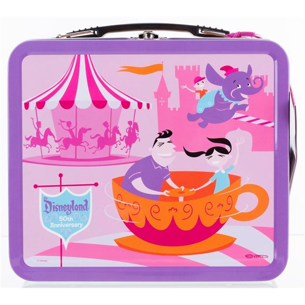 A Disneyland 50th SHAG Lunchbox with Autograph.