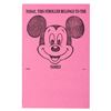 Image 1 : A Mickey Mouse Stroller Tag.