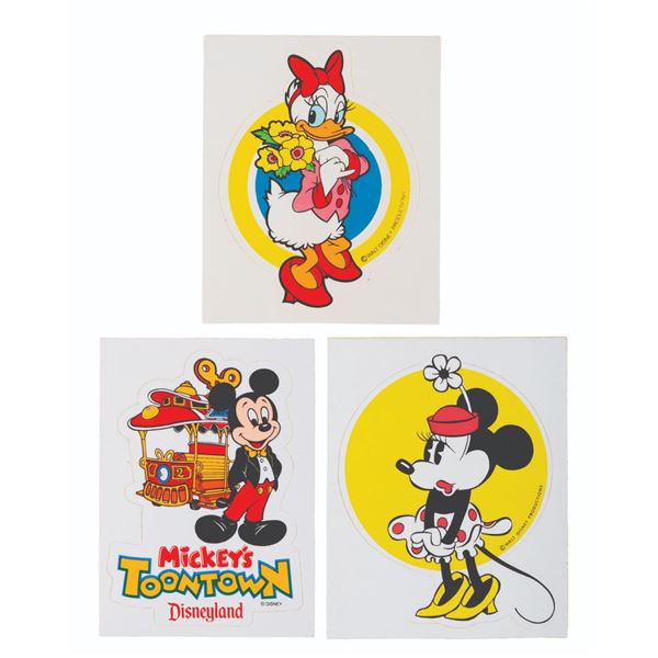 A Trio of Disney Character Stickers.
