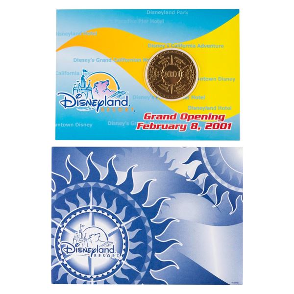 A 2001 Disneyland Resort Grand Opening Coin.