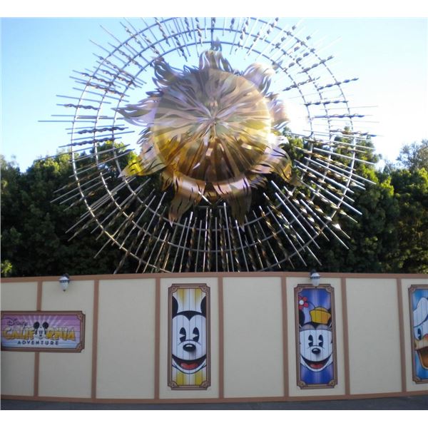 A Minnie Mouse California Adventure Construction Panel.