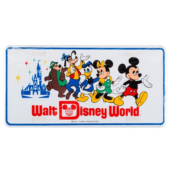 An Early Walt Disney World License Plate.