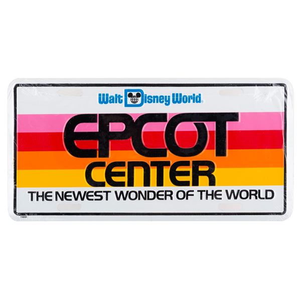 An EPCOT Center Opening Year License Plate.