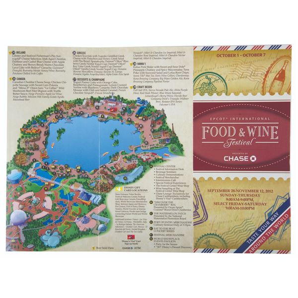 An EPCOT Food and Wine Festival Brochure.