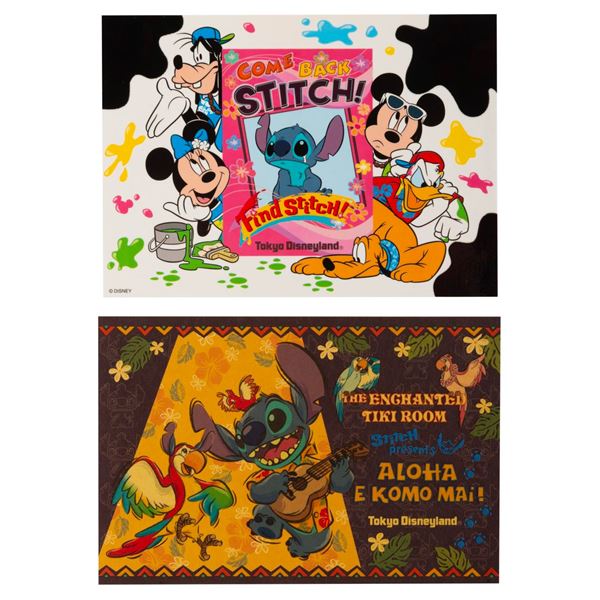 A Pair of Tokyo Disneyland Stitch Postcards.