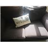 Image 4 : Brown Upholstered Loveseat with Trim