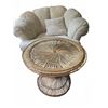 Image 1 : Wicker and Glass Round Side Table