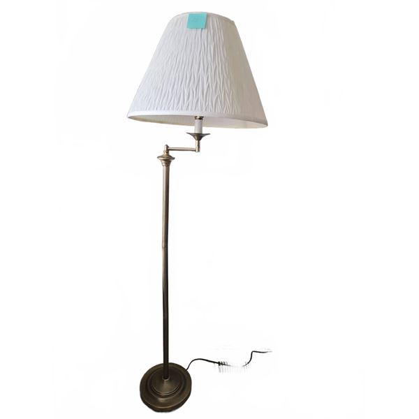 Brass Floor Lamp With Fabric Shade