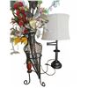 Image 1 : Black Metal Table Lamp with Fabric Shade