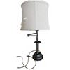 Image 2 : Black Metal Table Lamp with Fabric Shade