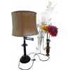 Image 3 : Black Metal Table Lamp with Fabric Shade
