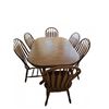 Image 4 : Oak Dining Table With Six Chairs