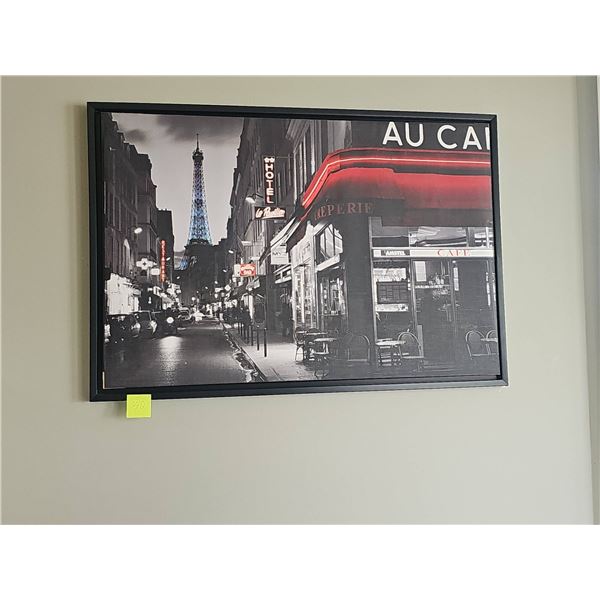 Framed Paris Street Scene Print