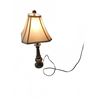 Image 1 : Table Lamp With Fabric Shade And Dark Base