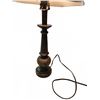 Image 2 : Table Lamp With Fabric Shade And Dark Base