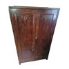 Image 1 : Wooden Two-Door Wardrobe With Shelves