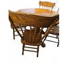 Image 2 : Wood Dining Table and 4 Chairs, 40x40