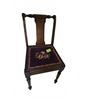 Image 1 : Wooden Chair with Floral Needlepoint Seat