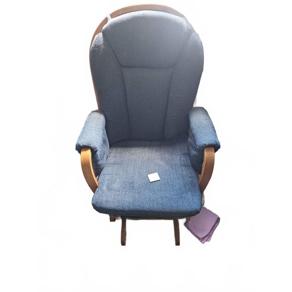 Upholstered Wooden Glider Chair