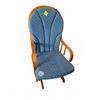 Image 1 : Wooden Glider Rocking Chair with Blue Upholst