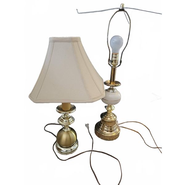 Brass and Ceramic Table Lamps