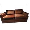 Image 2 : Brown Two-Seat Fabric Sofa