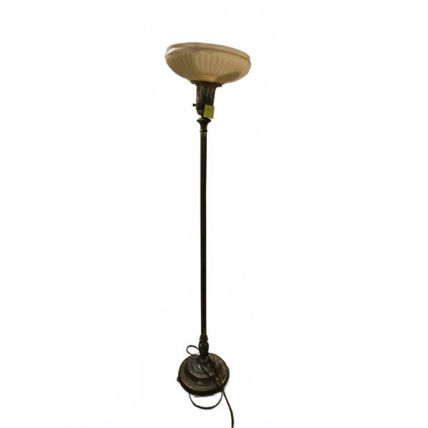 Metal Floor Lamp with Glass Shade