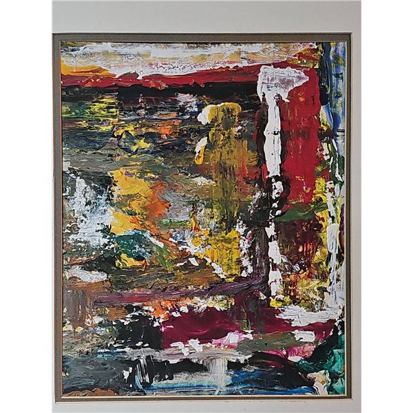 Oil on Board Abstract Painting 18x21