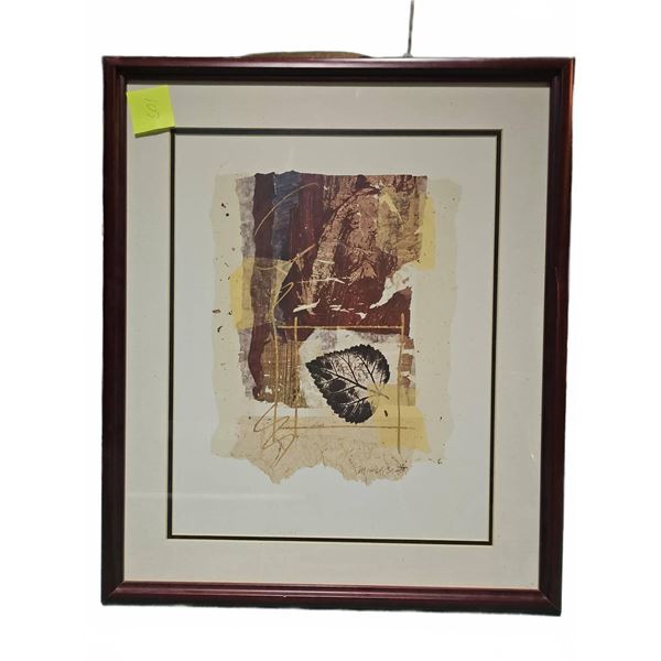 Framed Abstract Print, 21 x 26 Inches