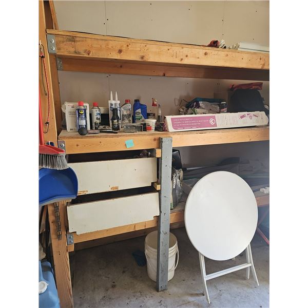 Garage Shelf With Tools and Supplies