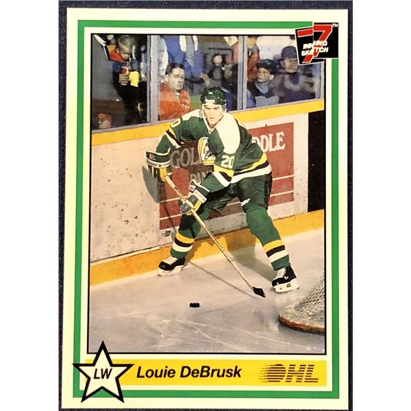 1990-91 7th INNING SKETCH CHL LOUIE DEBRUSK ROOKIE CARD