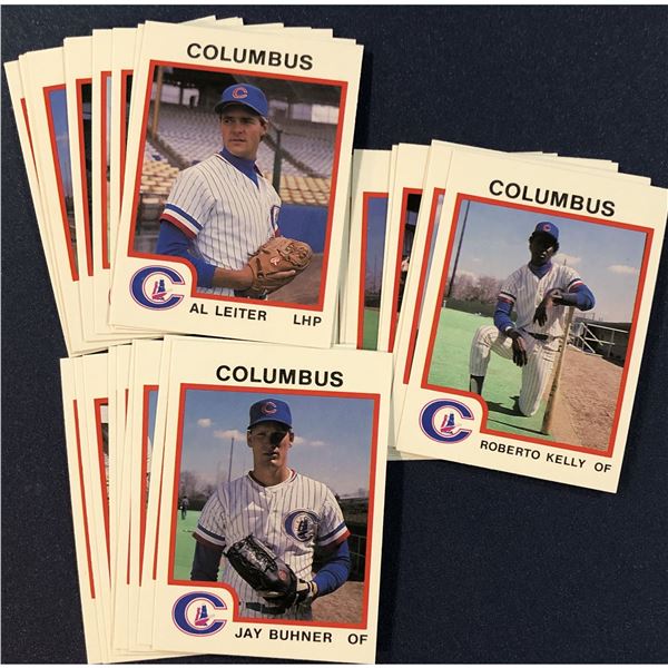 1987 PRO CARDS COLUMBUS CLIPPERS TEAM SET - AL LEITER, JAY BUHNER, ROBERTO KELLY