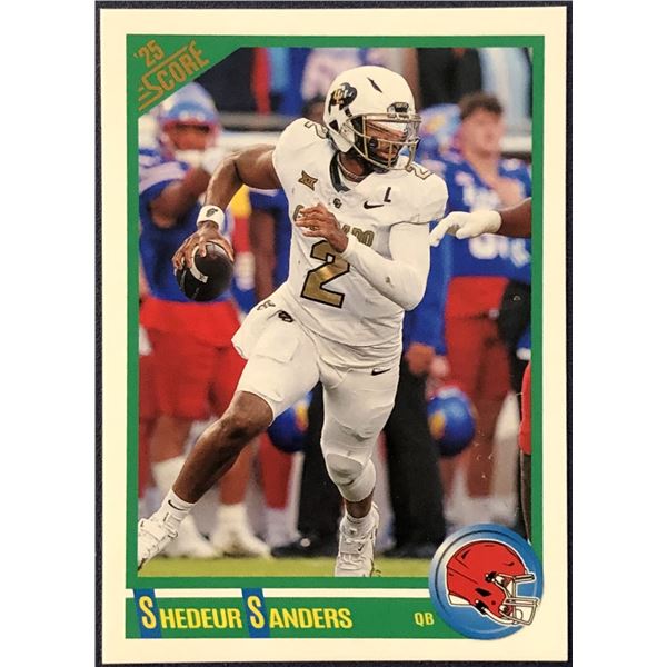 2025 PANINI SCORE ANNIVERSARY SHEDEUR SANDERS ROOKIE CARD