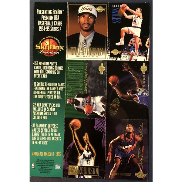 1994-95 SKYBOX BASKETBALL UNCUT PROMO SHEET