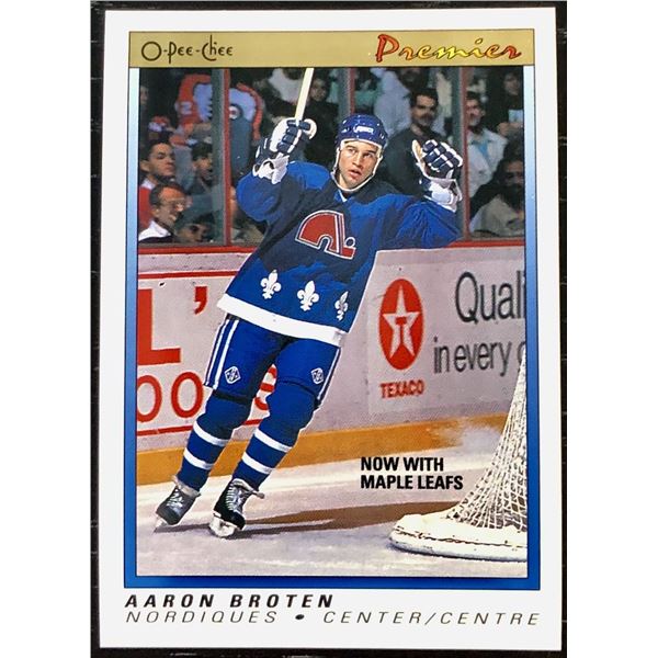 1990-91 O-PEE-CHEE PREMIER NHL AARON BROTEN